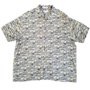 Pierre Cardin Mens Short Sleeve Button-Up Shirt 2X